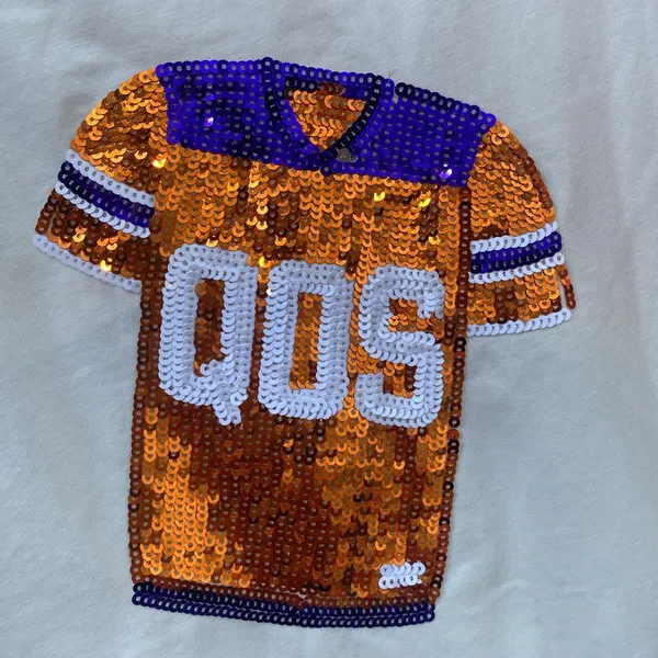 Queen of Sparkles Clemson Gameday Football Jersey Tshirt Dress XS Orange Purple - Image 6
