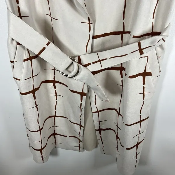Bellivera Faux Suede Sleeveless Jacket With‎ Belt NWT Womens Size XS - Image 4