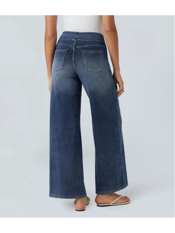 Halara Flex™ High Waisted Pockets Baggy Wide Leg Washed Casual Jeans Size XL NWT - Image 8