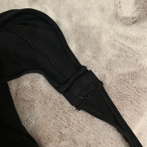 Express One‎ Eleven Plunge V-Neck Long Sleeve Bodysuit Top Black - Size XL - Image 4