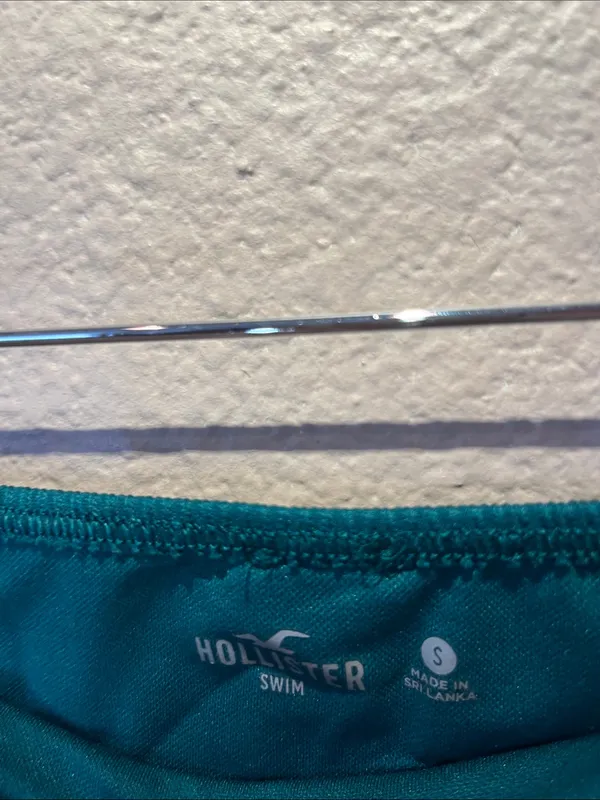 Hollister Women’s Jade Green Ribbed Bikini Bottoms Size Small - Image 6