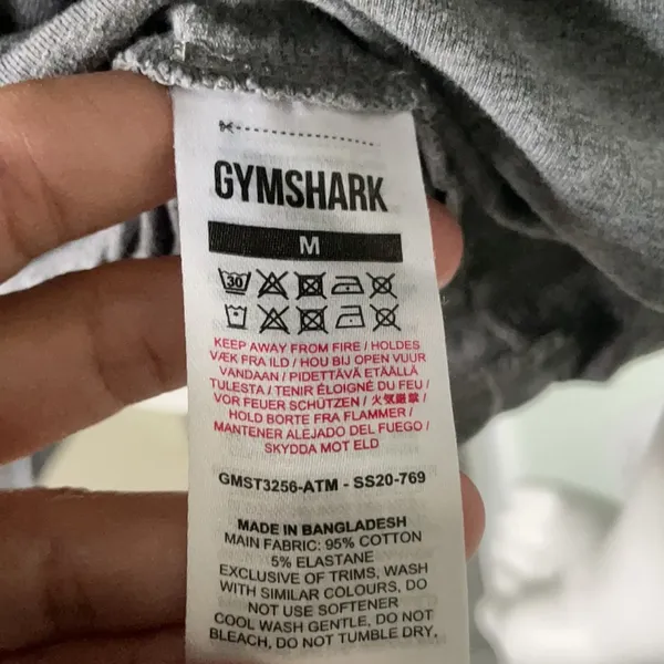 Gymshark gray short sleeve tee shirt - Image 5