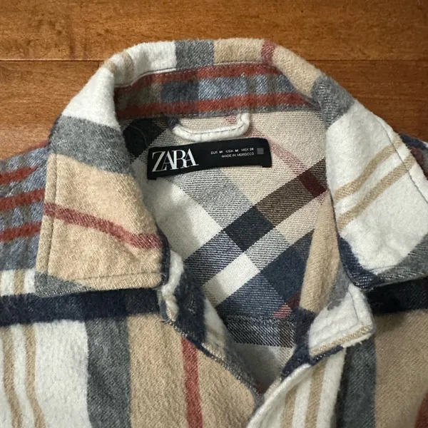 ZARA Plaid Button-Up Jacket - Image 2
