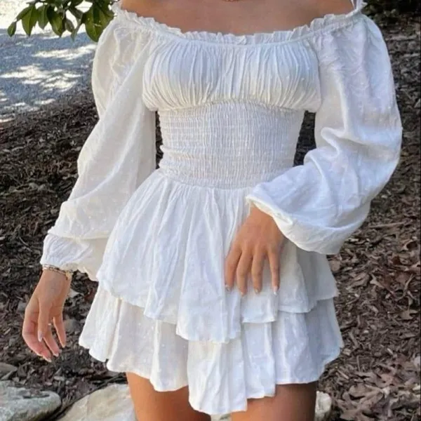 Princess Polly Love Galore White Long Sleeve Romper - Image 2