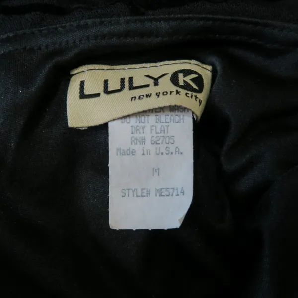 Vintage 90s Luly K Black Floral Midi Dress - Image 11