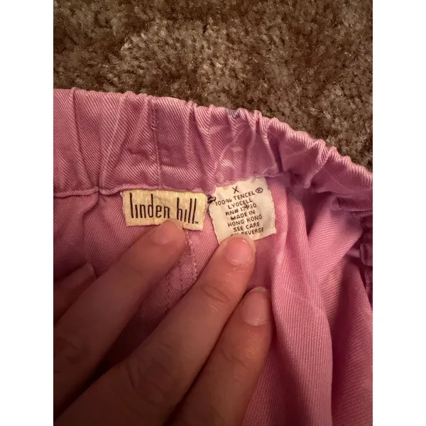 NWT Linden Hill Tencel Lyocell Midi Skirt Soft Flowy Drawstring Pink Floral - Image 7