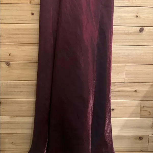 Vintage Betsy & Adam Size Small Burgundy Stain Drapey Bodice Prom Gown Vampire - Image 10