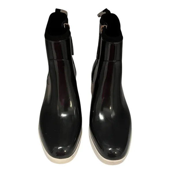 Kate Spade New York Womens Size‎ 6 Puddle Rain Boots Black White 2.5" Heel NWOT - Image 3