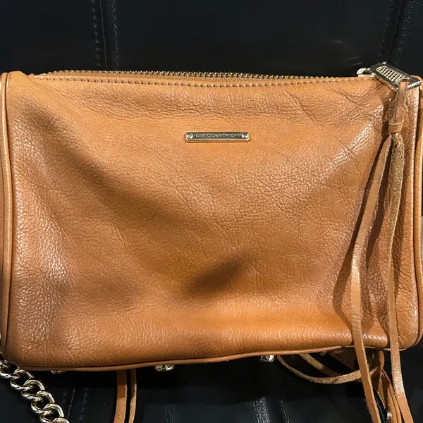 Rebecca Minkoff Tan Leather Crossbody Bag - Image 5