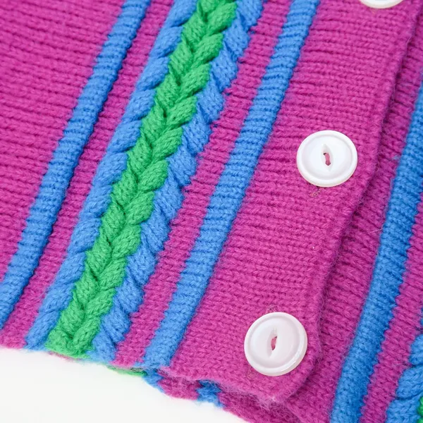 Vintage 70s Purple Collared Cardigan Sweater - Image 9
