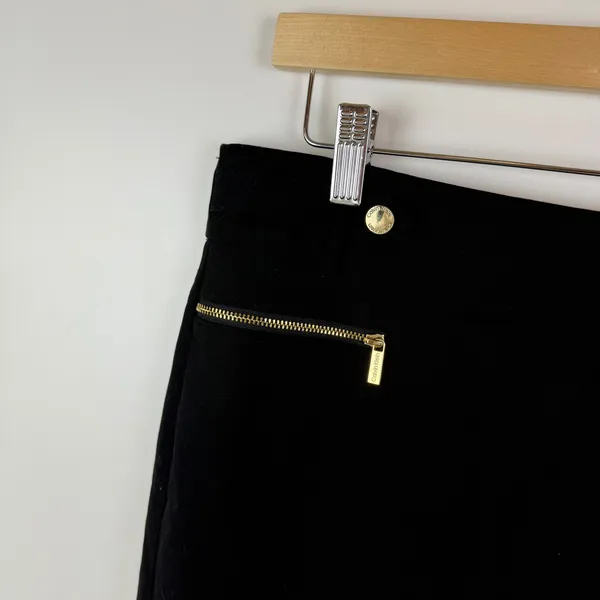 Calvin Klein Black Pencil‎ Skirt Size 8 Office Career Minimalist Capsule Classic - Image 2