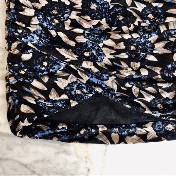 NWOT Womens Free People Ruched Tulip Hem Printed Floral Mini Tube Skirt XS - Image 4