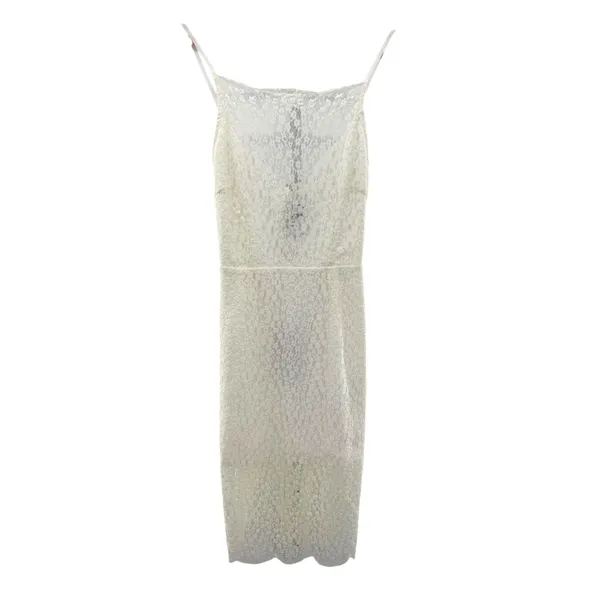 Keepsake The Label Daydream Lace Dress‎ Ivory Sheer Midi Slip Lined Size S NWT - Image 3