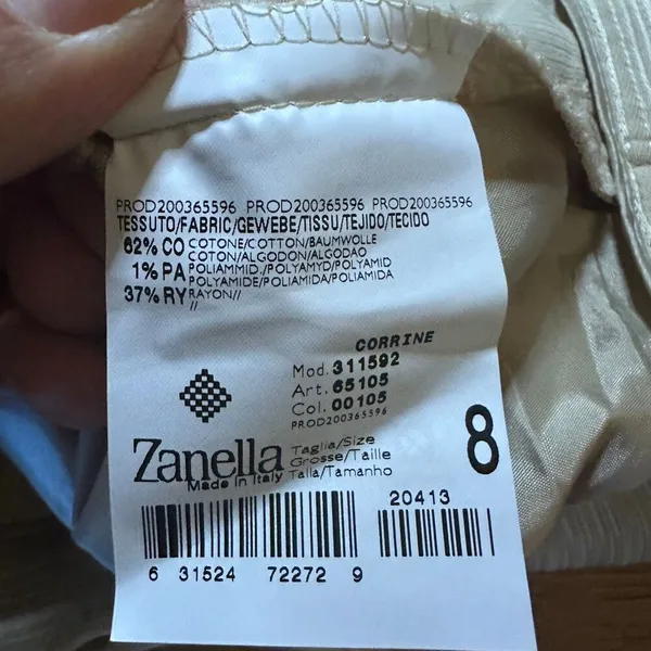 Zanella Corrine with tie front pleated 8 tan - Image 7