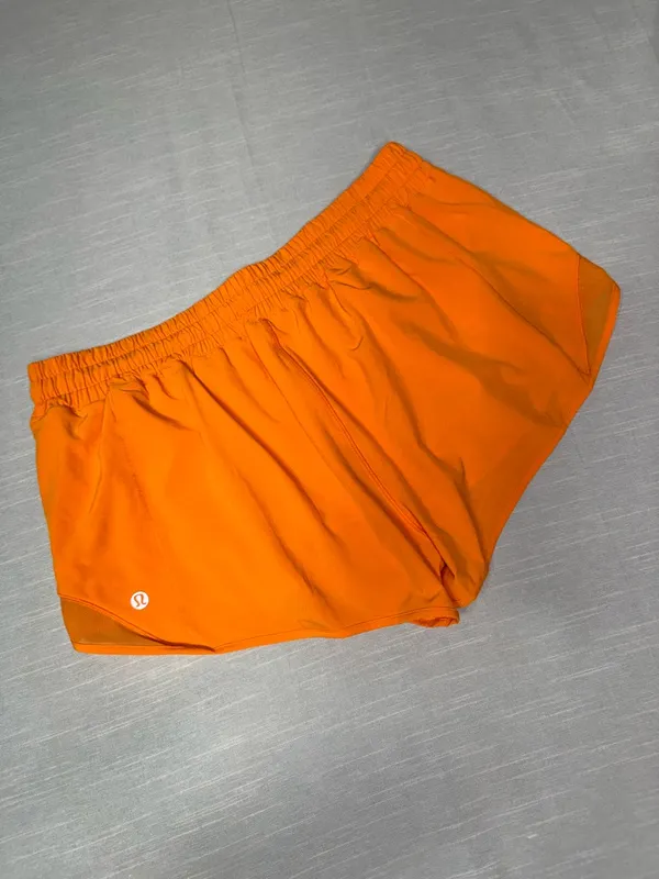 Lululemon Hotty Hot Low Rise Athletic Shorts Lit Orange Size 12 NWT - Image 7