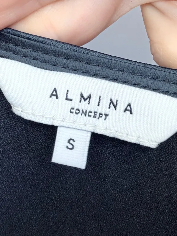 Almina Concept Draped Slip Dress Blue - Image 7