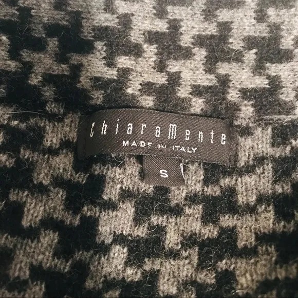 Chiara mente S wool blend longline houndstooth belted cardigan coat - Image 4