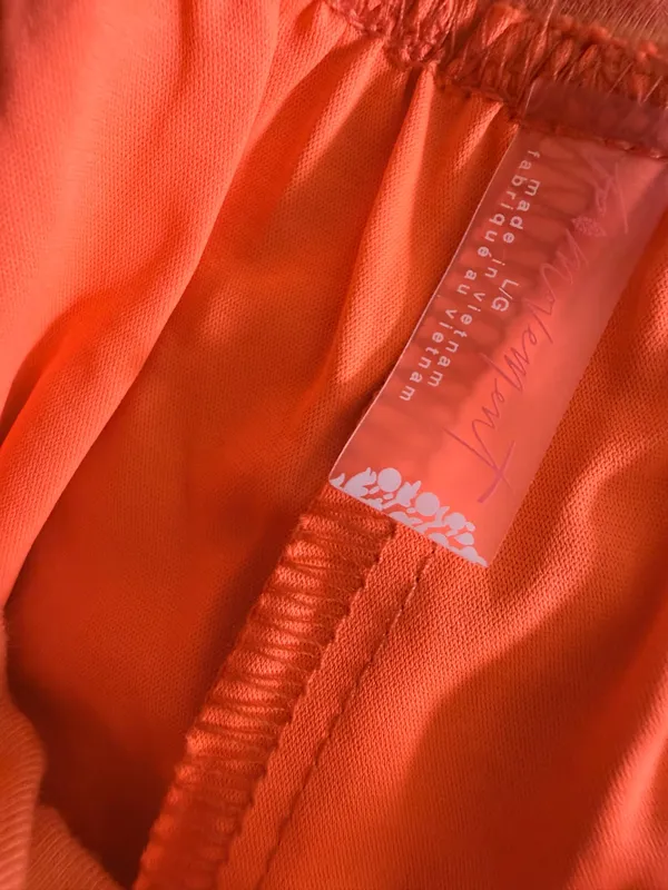 Free People Double Bubble Set in Hot Watermelon/ Neon Orange, Size L - Image 9