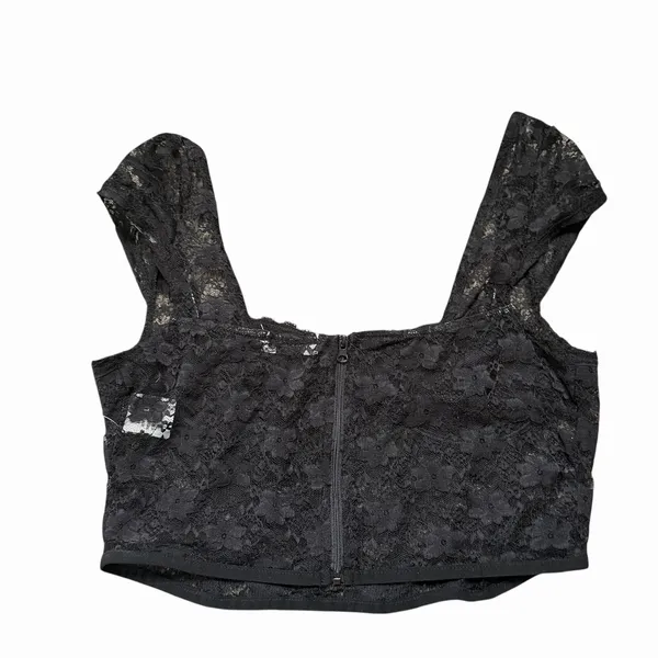 Faded Rose‎ Women's Black Lace Corset Bralette Crop Top Size M - Image 7