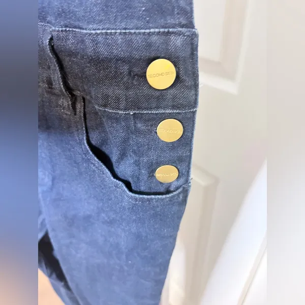 WeWoreWhat Second Skin Dark Blue Denim Overalls Women's XS - Image 5