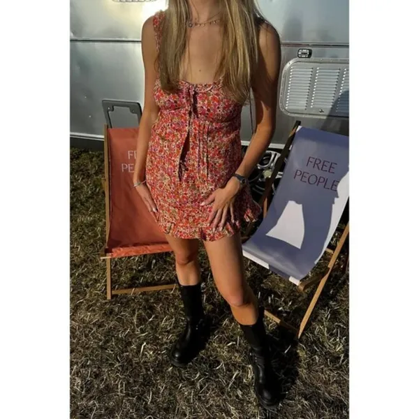 FREE PEOPLE Ellia Printed Set in Spring Blossom Combo Size Medium NWT - Image 4
