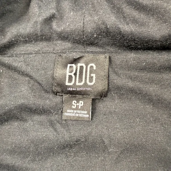 Urban Outfitters BDG Hooded Cropped Teddy Jacket Size Small Black Cozy Basic‎ - Image 7