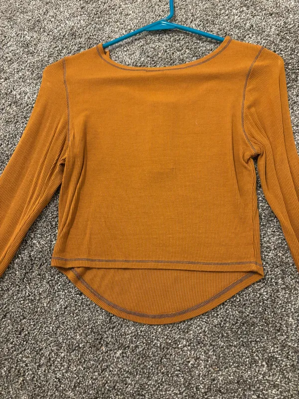 Burnt Orange Long Sleeve Top Size M - Image 2