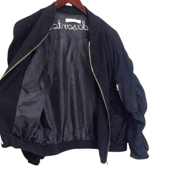 File. 16 Black Full Zip Up Jacket Size Medium‎ Black - Image 3