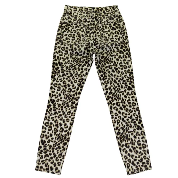 FRAME Ali High Rise Cigarette Jeans Leopard Print Beige‎ Women's 25 Skinny Mob - Image 2
