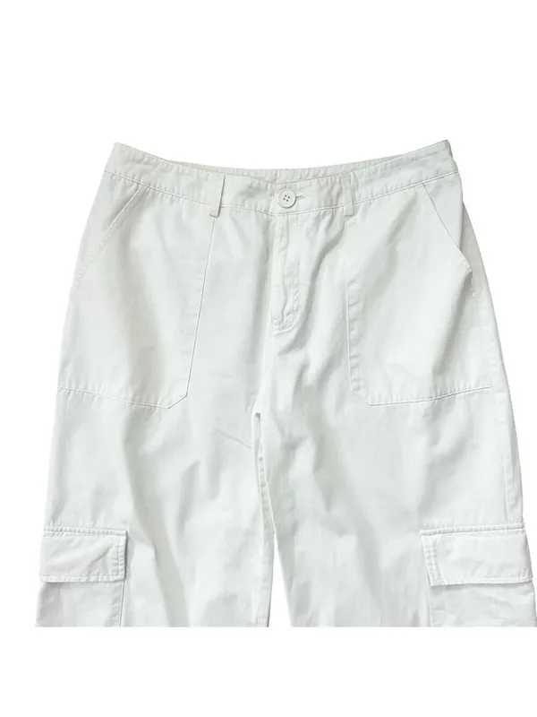 Princess Polly Fallout Wide Leg High Rise Cargo Ankle Crop Cotton Pants Size 8 - Image 3
