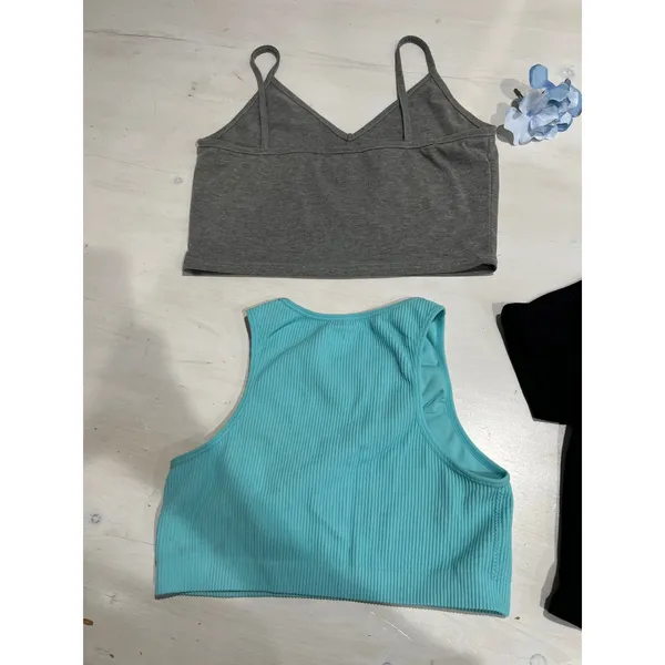 Crop Top Bundle: garage Ribbed, Cami, Angel Graphic, one shoulder S‎ - Image 4