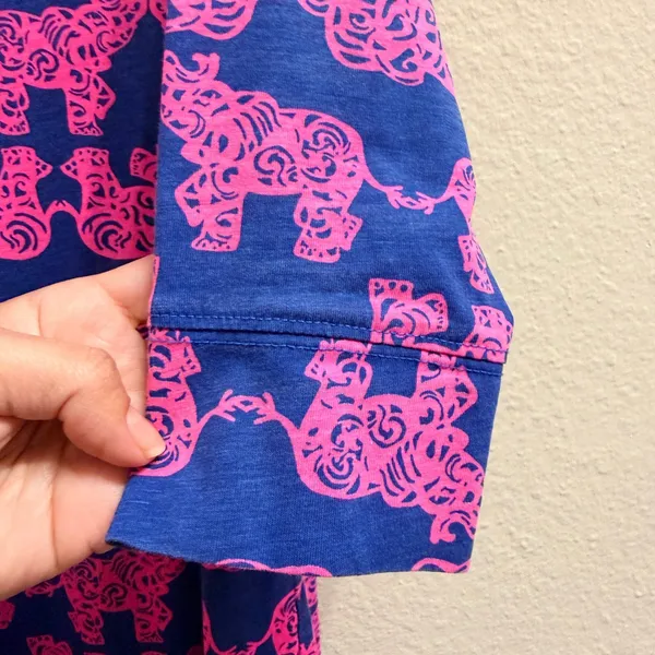 Lilly Pulitzer Marlowe "Pack Your Trunk" Mini Dress Medium Elephant Pima Cotton - Image 12
