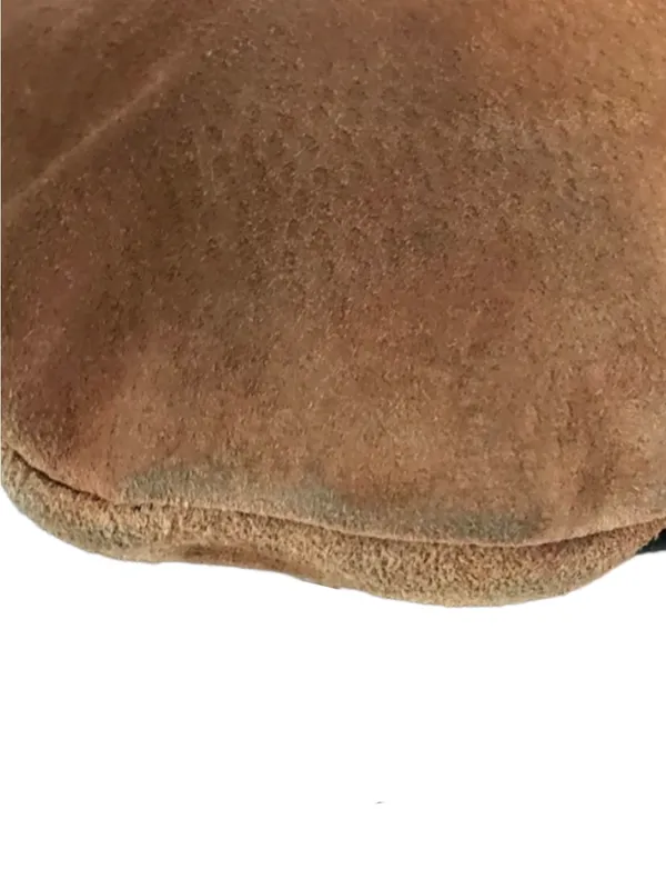 El Ceibo Handcrafted Tan Suede And Black Leather Crossbody Messenger Bag - Image 9
