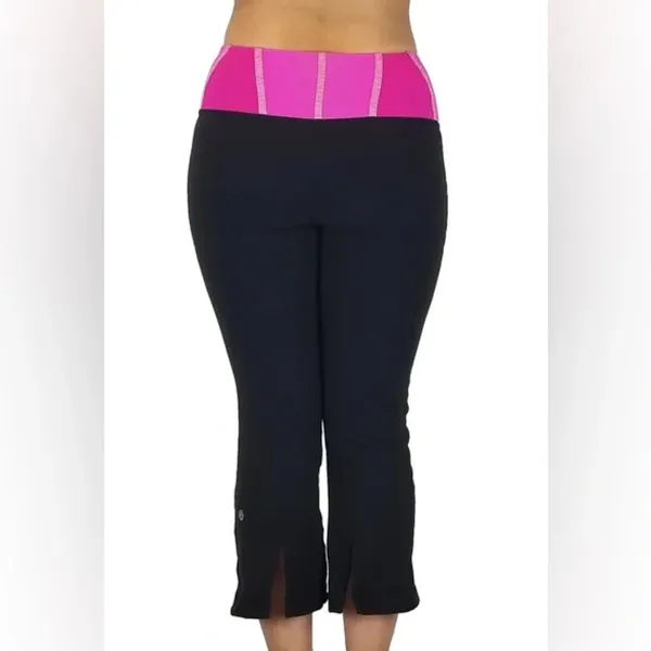 Lululemon Pink High Waisted Flare Yoga Pants Leggings Mid Length Women’s Size 4 - Image 2