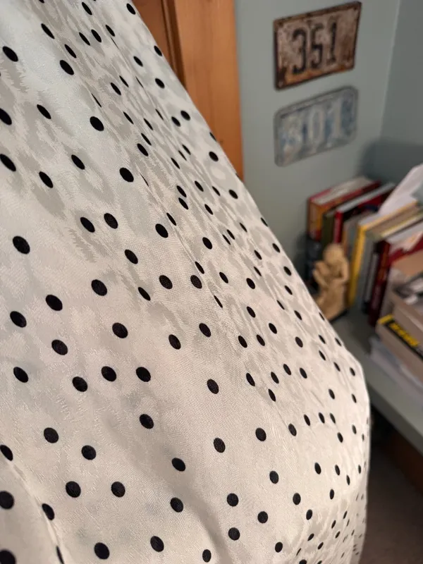 Rixo Silky Flowy Polka Dot Ruffle Leopard Shimmer Slip Dress - Image 3