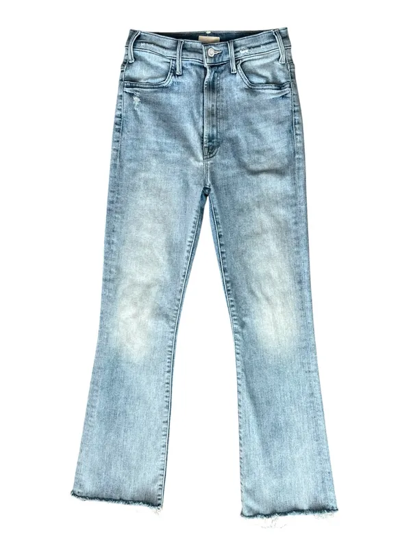Mother Denim Women’s The Hustler Ankle Fray Cropped Jeans in Knock on Wood 26 - Image 2