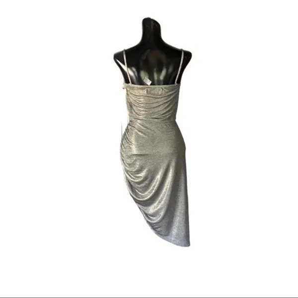 Reformation Flare Metallic‎ Mini Dress Size Small NWT - Image 4