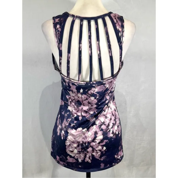 Carrie Underwood Calia strappy back purple lavender floral athletic tank small - Image 4