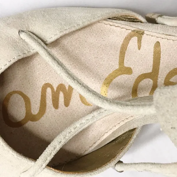 Sam Edelman Zavier Suede Lace-up Pumps Heels Shoes Bone Cream Women 6 - Image 11