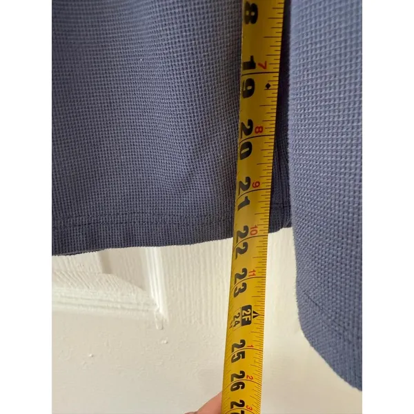 Halara Blue Waffle Knit Pants short small 22” inseam - Image 4
