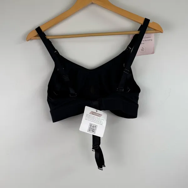 NWT Simple Wishes No Commitment Maternity & Nursing Bra Black Size Medium - Image 2
