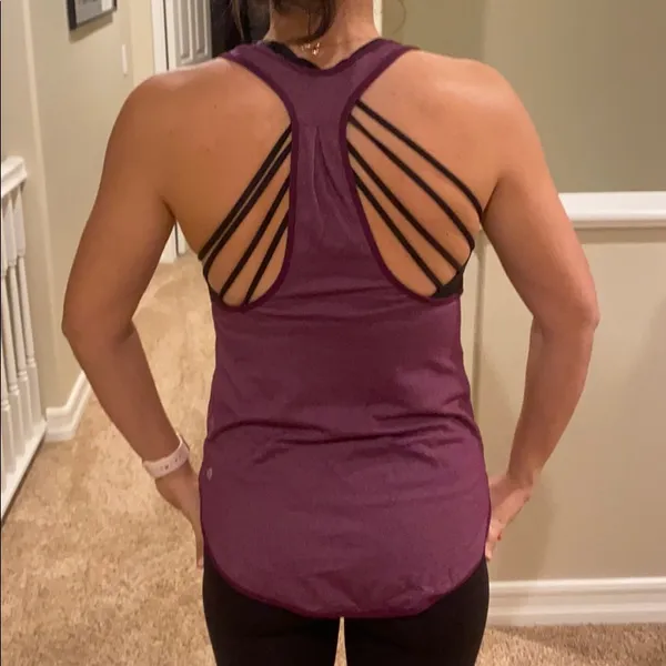 lululemon singlet tank red/purple size 4 - Image 2