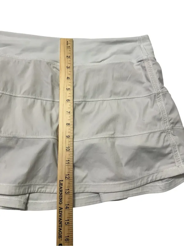 Lululemon White Pace Rival Skirt - Image 8