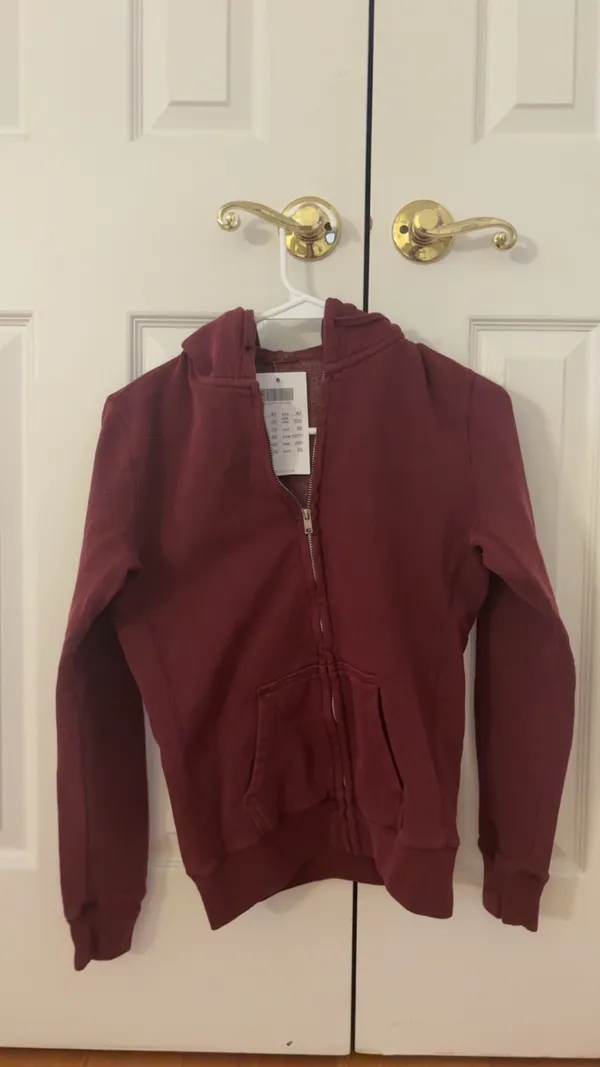 Brandy Melville Zip-Up Cropped Hoodie - Image 2
