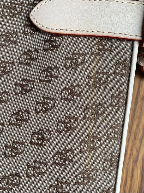 Dooney & Bourke Tan Monogram Tote Purse Designer Bag Womens Large Accessory - Image 8