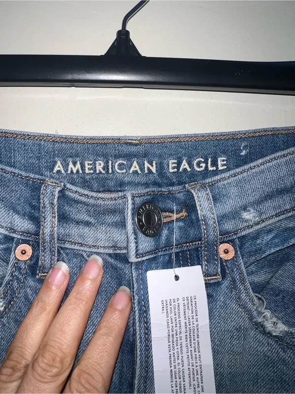 American Eagle Outfitters Baggy Jeans size 0 Light Blue Women's - Image 2