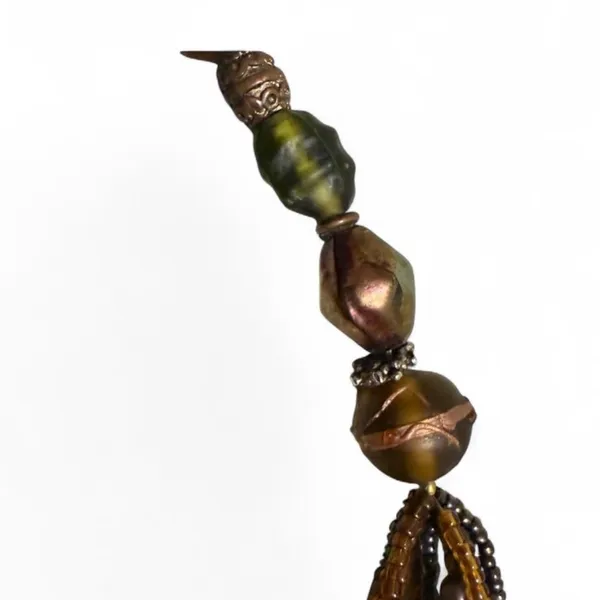 Multi-Strand Glass Beaded Necklace vintage - Image 6