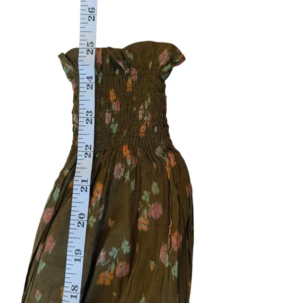 Aerie Smocked Bodice‎ Floral Crop Top Blouse Small Cottagecore Boho Chic Forest - Image 9