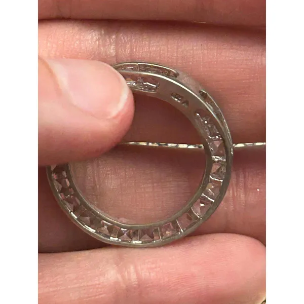 925 sterling silver pendant round circle g7 3.69g - Image 7