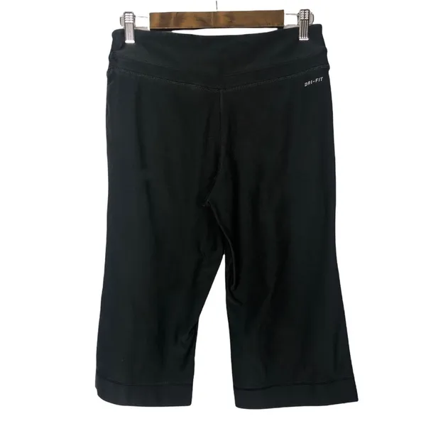 Nike Dri-Fit Black Capri‎ Knee Length Athletic Yoga Leggings M - Image 2